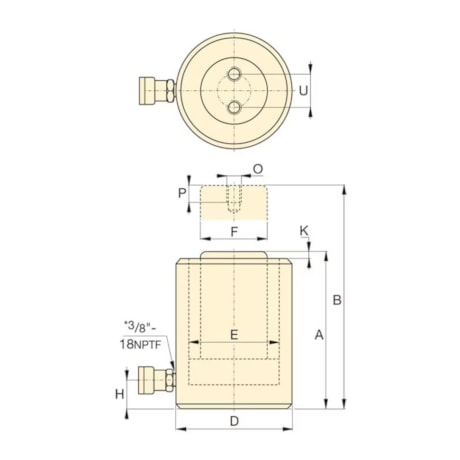 Cilindro Hidráulico Compacto 10 Toneladas Curso 38mm Simples Ação RCS101 ENERPAC-38d63b4e-86ed-4b81-a14c-5880d0a41928