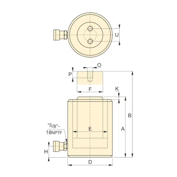 Cilindro Hidráulico Compacto 10 Toneladas Curso 38mm Simples Ação RCS101 ENERPAC-9e3d6b6a-ed56-48df-b0e3-8224bb8274ce