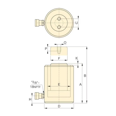 Cilindro Hidráulico Compacto 20 Toneladas Curso 45mm Simples Ação RCS201 ENERPAC-5dfad016-48ef-4be9-9bd3-3fd1b6139cf9