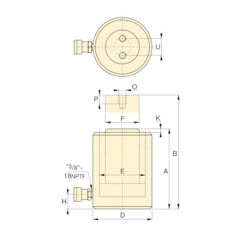 Cilindro Hidráulico Compacto 50 Toneladas Curso 60mm Simples Ação RCS502 ENERPAC-15620bb8-8e26-4f3f-9b1c-93b2a57032d5
