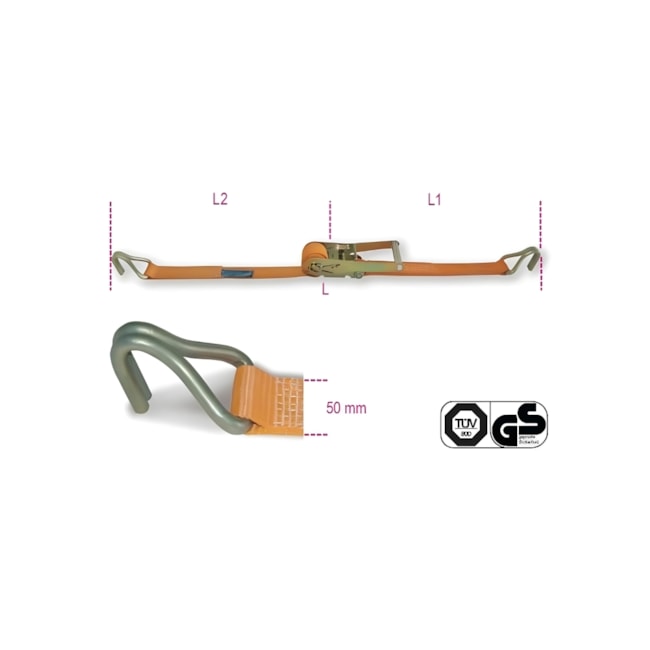 Cinta Amarração de Carga Catracada 8.5 TON x 8.1 Metros Alta Tenacidade 8182T ROBUR-37f061a1-3ec3-4464-8a42-1d79f1c33817