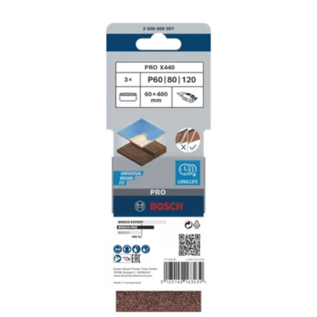 Cinta de Lixa 400x60mm Gr 60/80/100 3275 com 3 Peças 2608606007 BOSCH-c390053e-5966-4c90-94d7-80ba7e1f2fc7