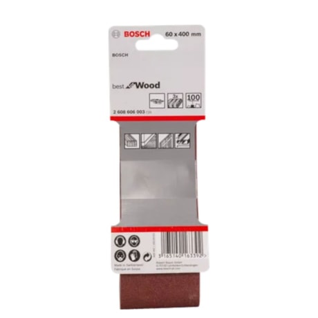 Cinta Lixa Madeira 400x60mm Gr 100 3275 com 3 Peças 2608606003 BOSCH-1fa4da4e-cabd-435c-8276-4c2c6a1c1d3b
