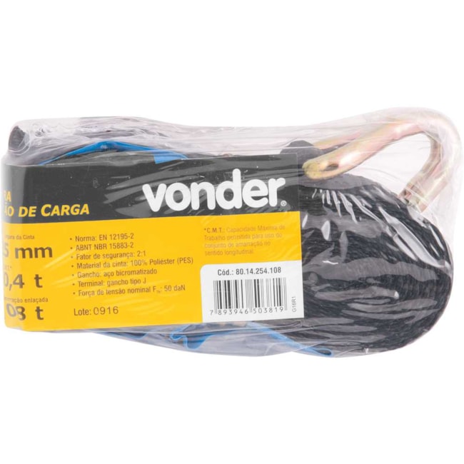 Cinta para Amarração de Carga 0,80 tf/0,40 tf com 4,1 Metros 8014254108 VONDER-b2a2ef0f-b0fb-4cdb-9e3b-db86c3764098