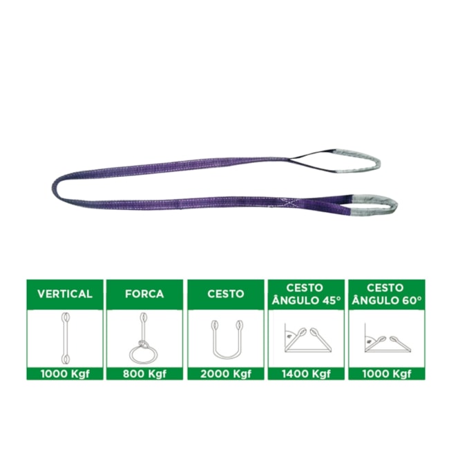 Cinta para Elevação de Carga 1 TON X 4 Metros Violeta 012462712 CARBOGRAFITE-df7e6aa4-81cc-48ed-831f-32516f809f8f