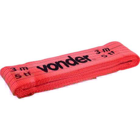 Cinta Plana sem fim (tipo anel) para Elevação de Cargas 7:1 3,0M 5 tf Vermelha 8014305150 VONDER-1c25b059-70ac-4d60-817e-c24fc68b61ff