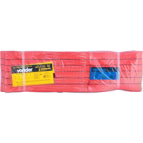 Cinta Plana sem fim (tipo anel) para Elevação de Cargas 7:1 3,0M 5 tf Vermelha 8014305150 VONDER-d3356e8b-ede6-4d2f-b79d-357655122d35