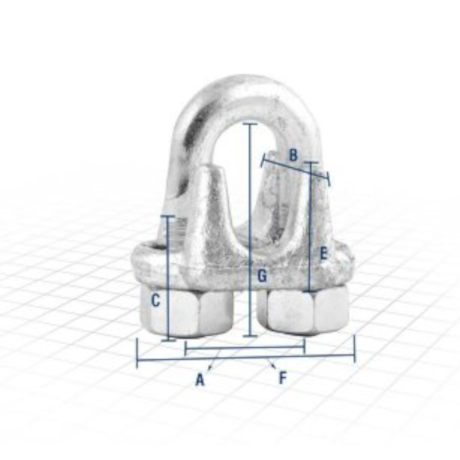 Clips para Cabo de Aço Industrial 5/8