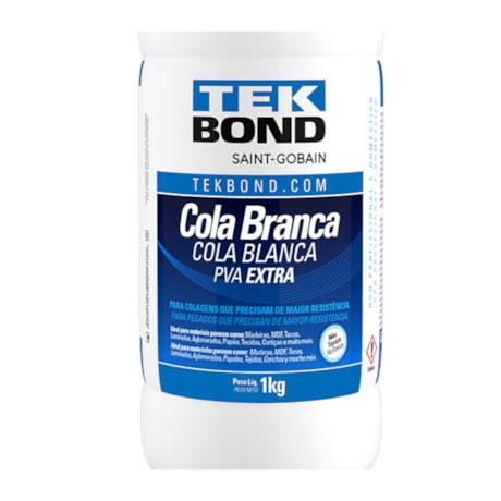 Cola Branca PVA Extra 1Kg para Madeira 22401002401 TEKBOND-d114b114-1532-474f-afe5-3e3e729059e4