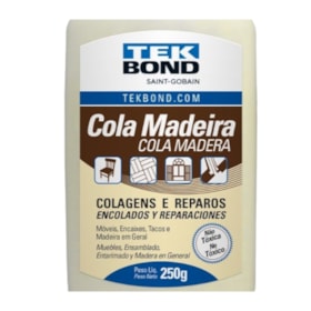 Cola de Madeira Colagens e Reparos 250GR 22911007100 TEKBOND