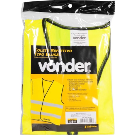 Colete Refletivo Amarelo com Velcro Tamanho Único 7029100000 VONDER-43a97152-ea12-45f0-b30b-267a69ea01d9