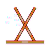 Colete Refletivo Tipo "X" Laranja Noturno 1000 EQPRO Colete Refletivo Tipo "X" Laranja Noturno 1000 EQPRO