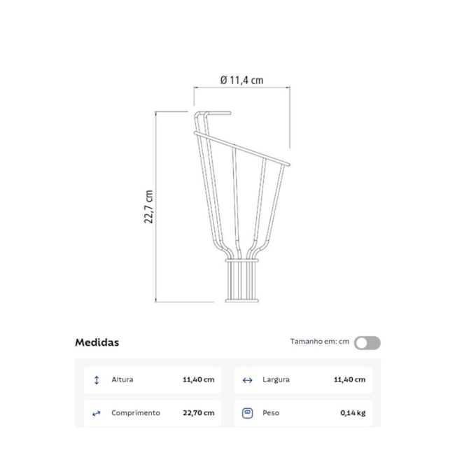 Colhedor de Frutas Pequeno Aço sem Cabo 77819121 TRAMONTINA-ac8473d7-4703-4f03-9c94-286cc5c4682a