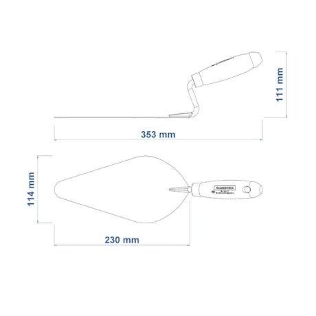 Colher de Pedreiro Oval 9