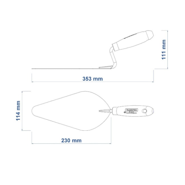Colher de Pedreiro Oval 9