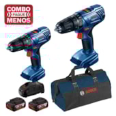 Combo 2 Furadeiras de Impacto a Bateria 1/2" 18V GSB 180 LI BOSCH Combo 2 Furadeiras de Impacto a Bateria 1/2" 18V GSB 180 LI BOSCH