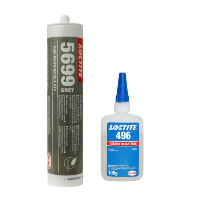 Combo Adesivo Instantâneo Metil Cianoacrilato 100g + Adesivo Silicone Neutro para Vedação 400g Cinza LOCTITE-63b1386a-824e-4c4e-95f3-10979a75cf5a