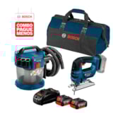 Combo Aspirador de Pó 18V GAS 18V-10L + Serra Tico Tico 90mm GST 18 V-LI + Bolsa + 2 Baterias 18V e Carregador Rápido 4.0AH BOSCH Combo Aspirador de Pó 18V GAS 18V-10L + Serra Tico Tico 90mm GST 18 V-LI + Bolsa + 2 Baterias 18V e Carregador Rápido 4.0AH BOSCH
