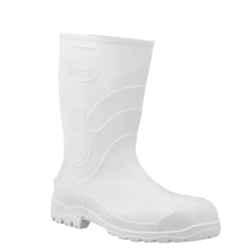 Combo Bota de PVC Cano Longo Branca N° 38 BRACOL + Máscara Respiratória Descartável 3M