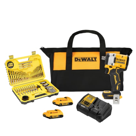 Combo DEWALT Chave de Impacto 1/2