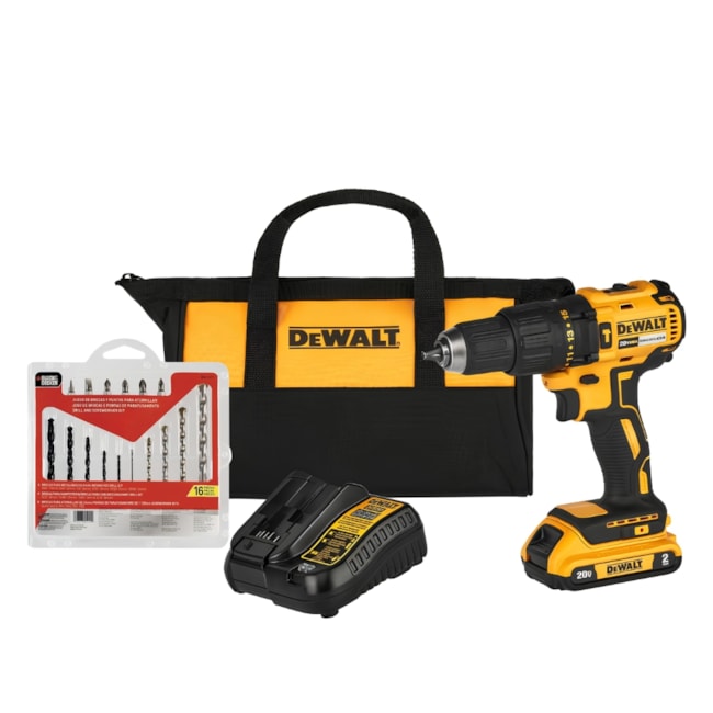 Combo DEWALT Furadeira Parafusadeira de Impacto 1/2
