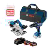 Combo Furadeira/ Parafusadeira de Impacto 1/2" GSB 18V-50 + Serra Circular 6.1/2" GKS 18V-57 + Bolsa Combo Furadeira/ Parafusadeira de Impacto 1/2" GSB 18V-50 + Serra Circular 6.1/2" GKS 18V-57 + Bolsa