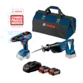 Combo Furadeira/ Parafusadeira de Impacto 1/2" GSB 18V-50 + Serra Sabre 18V GSA 18V-LI + Bolsa + 2 B Combo Furadeira/ Parafusadeira de Impacto 1/2" GSB 18V-50 + Serra Sabre 18V GSA 18V-LI + Bolsa + 2 B