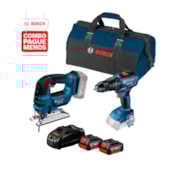 Combo Furadeira/ Parafusadeira de Impacto 1/2" GSB 18V-50 + Serra Tico Tico 90mm GST 18 V-LI + Bolsa + 2 Baterias 18V e Carregador Rápido 4.0AH BOSCH Combo Furadeira/ Parafusadeira de Impacto 1/2" GSB 18V-50 + Serra Tico Tico 90mm GST 18 V-LI + Bolsa + 2 Baterias 18V e Carregador Rápido 4.0AH BOSCH