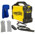 Combo Inversora de Solda ESAB HANDYARC 132I DV MMA 130A Monofásico 110V/220V com Luva Raspa 20cm Cabos e Touca de Soldador