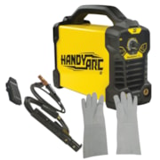 Combo Inversora de Solda ESAB HANDYARC 162 MMA 160A Monofásico com Luva Raspa 20cm e Cabos