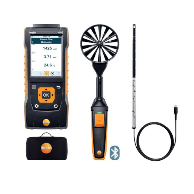 Combo Kit 1 para Fluxo de Ar com Bluetooth 0563 4406 440 TESTO-d8c3fa16-cb29-4ac6-af33-18a7425a8045