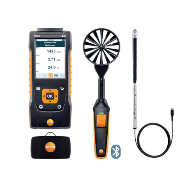Combo Kit 2 para Fluxo de Ar com Bluetooth 0563 4407 440 TESTO-ebc714a7-5dc4-4791-9bde-8835a8844398