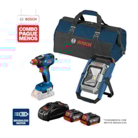 Combo Lanterna Refletora 18V GLI 18V-1900 + Chave de Impacto 1/2