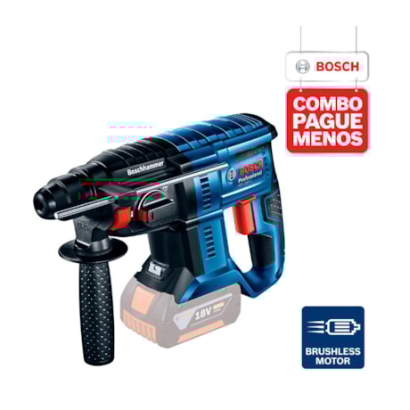 Combo Martelete Perfurador de Impacto 20mm GBH 180-LI + Chave de Impacto 1/2