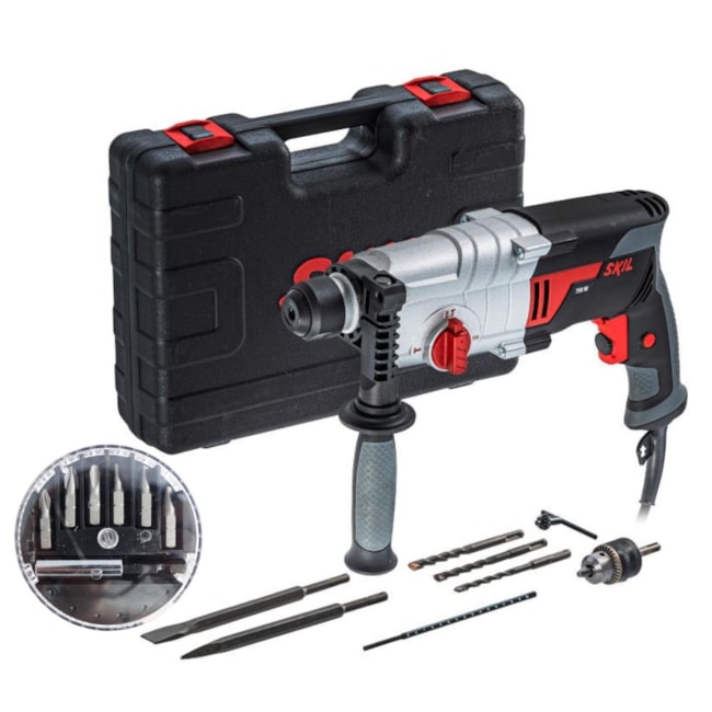 Combo Martelete Perfurador/Rompedor SDS Plus 750W + Maleta + Kit de Bits e Acessórios SKIL-56d0a8ff-f45b-4d79-8f5a-361263548274