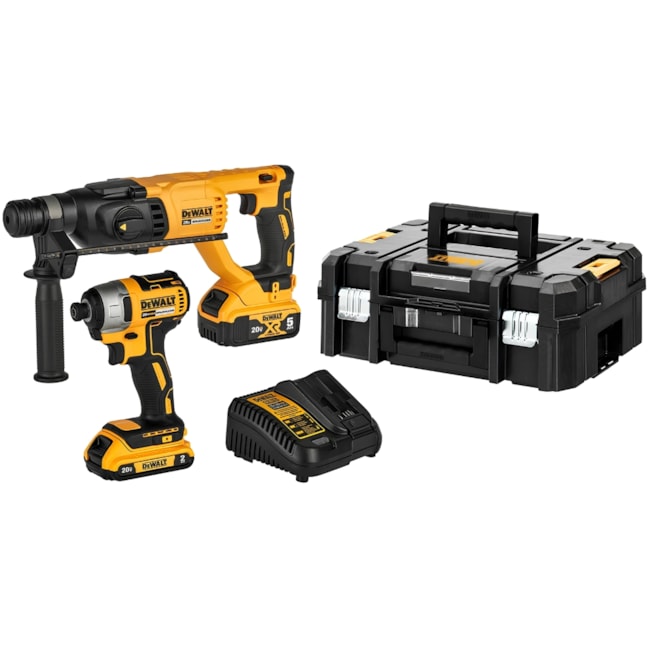 Combo Martelete SDS Plus e Parafusadeira de Impacto com Baterias e Carregador Bivolt DEWALT DCK260D1P1T-BR-0a266600-7b51-4886-bd64-169860788f9c