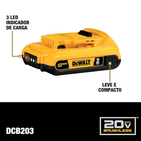 Combo Martelete SDS Plus e Parafusadeira de Impacto com Baterias e Carregador Bivolt DEWALT DCK260D1P1T-BR-9048bd60-54b2-4c50-a10c-d8cc4763495c