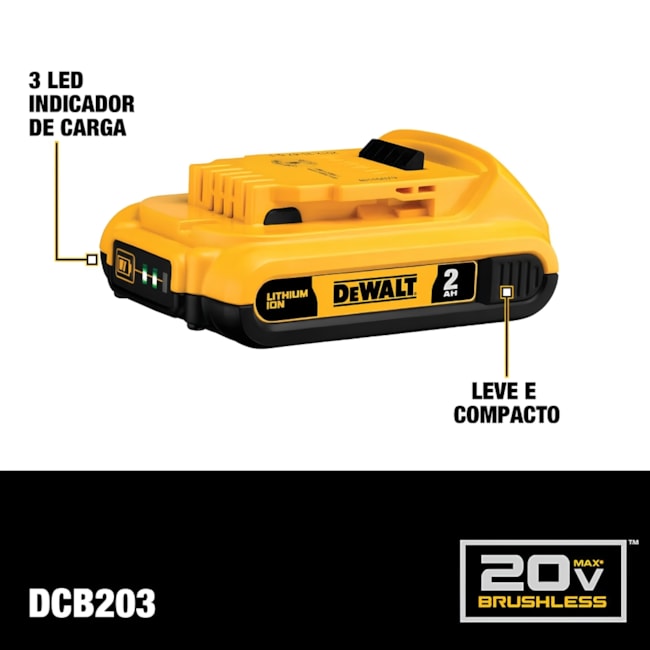 Combo Martelete SDS Plus e Parafusadeira de Impacto com Baterias e Carregador Bivolt DEWALT DCK260D1P1T-BR-5bc0d892-c927-45e8-b18e-30a9485eaceb