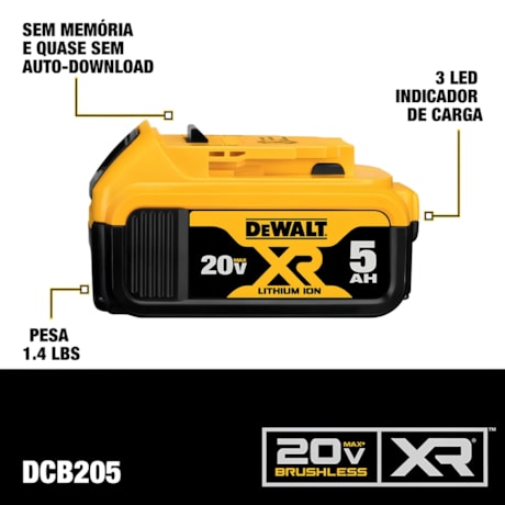 Combo Martelete SDS Plus e Parafusadeira de Impacto com Baterias e Carregador Bivolt DEWALT DCK260D1P1T-BR-661f8c86-e856-4f50-b5ac-4c4a4ebe0607