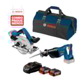 Combo Serra sabre 18V GSA 18V-LI + Serra Circular 6.1/2" GKS 18V-57 + Bolsa + 2 Baterias 18V e Carre Combo Serra sabre 18V GSA 18V-LI + Serra Circular 6.1/2" GKS 18V-57 + Bolsa + 2 Baterias 18V e Carre