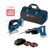 Combo Serra Sabre 28mm GSA 18V-LI + Serra Tico Tico 90mm GST 18 V-LI + Bolsa + 2 Baterias 18V e Carregador Rápido 4.0AH BOSCH Combo Serra Sabre 28mm GSA 18V-LI + Serra Tico Tico 90mm GST 18 V-LI + Bolsa + 2 Baterias 18V e Carregador Rápido 4.0AH BOSCH