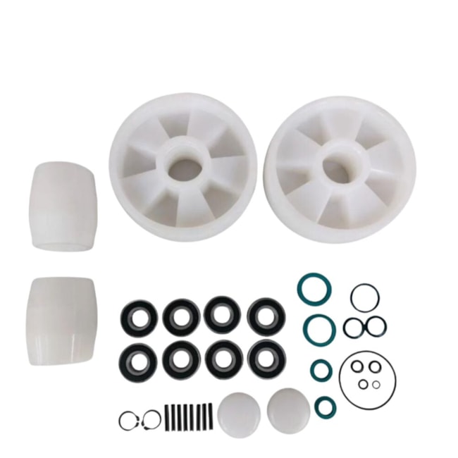 Combo Transpalete 525mm 2500Kg Simples Nylon + Kit de Rodas de Direção + Carga Simples Nylon e Vedação PALETRANS-87707e29-82ea-4807-b37f-7427726fef80
