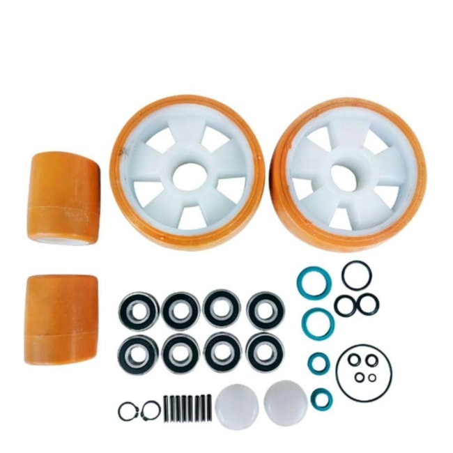 Combo Transpalete 525mm 2500Kg Simples Poliuretano + Kit de Rodas de Direção + Carga Simples Poliuretano e Vedação PALETRANS-1bed3c87-84f9-4252-b6d2-7089712a3912