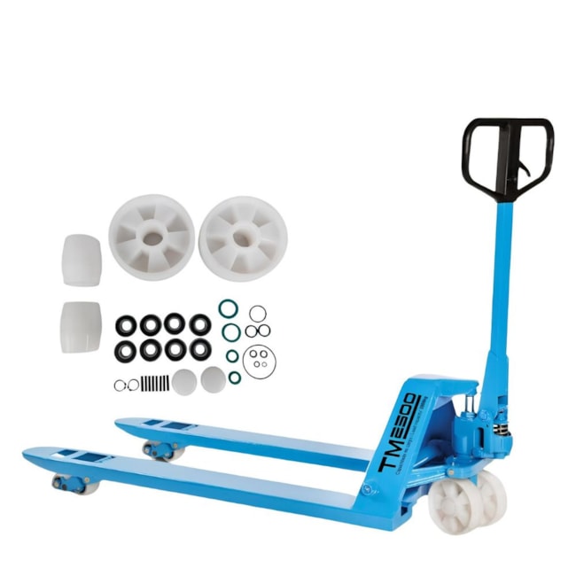 Combo Transpalete 680mm 2500Kg Simples Nylon + Kit de Rodas de Direção + Carga Simples Nylon e Vedação PALETRANS-bd94247e-c8dd-4bd7-bbcc-5792731d21b3