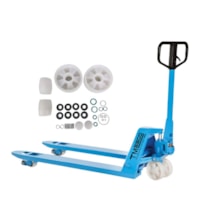Combo Transpalete Manual 525mm 2500Kg Tandem de Nylon + Kit de Rodas de Direção + Carga Tandem Nylon e Vedação PALETRANS