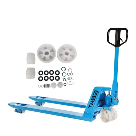 Combo Transpalete Manual 525mm 2500Kg Tandem de Nylon + Kit de Rodas de Direção + Carga Tandem Nylon e Vedação PALETRANS-f97e2c4b-43d3-40f4-ad43-095cd9fb9784