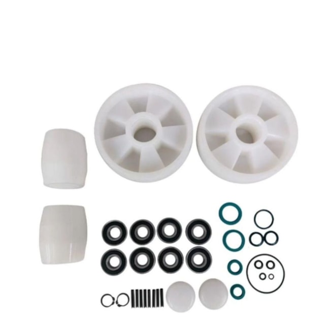 Combo Transpalete Manual 680mm 2500Kg Tandem de Nylon + Kit de Rodas de Direção + Carga Tandem Nylon e Vedação PALETRANS-76cca4c8-b02b-47b6-bf19-dd20426b1cbc