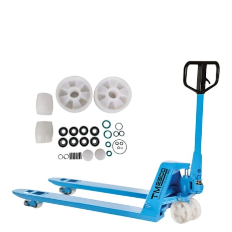Combo Transpalete Manual 680mm 2500Kg Tandem de Nylon + Kit de Rodas de Direção + Carga Tandem Nylon e Vedação PALETRANS-ef384fca-3dd2-409d-8f74-a601da09e650