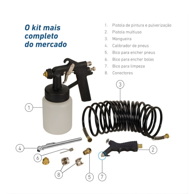 Compressor 5.3 PÉS de Ar Direto 50LBS com Acessórios JET MASTER V-5a253a02-10f4-4ebb-84aa-b9c679afbc83