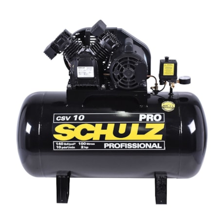 Compressor de Ar 10 Pés 100 Litros 140Lbs 220V Monofásico CSV10/100 PRO SCHULZ-83ac09d5-8c5e-4818-bccf-de60ec020411